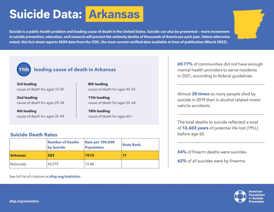 Suicide In AR Statistics